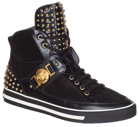 fashion sneaker versace mens shoes|high top Versace sneakers men.